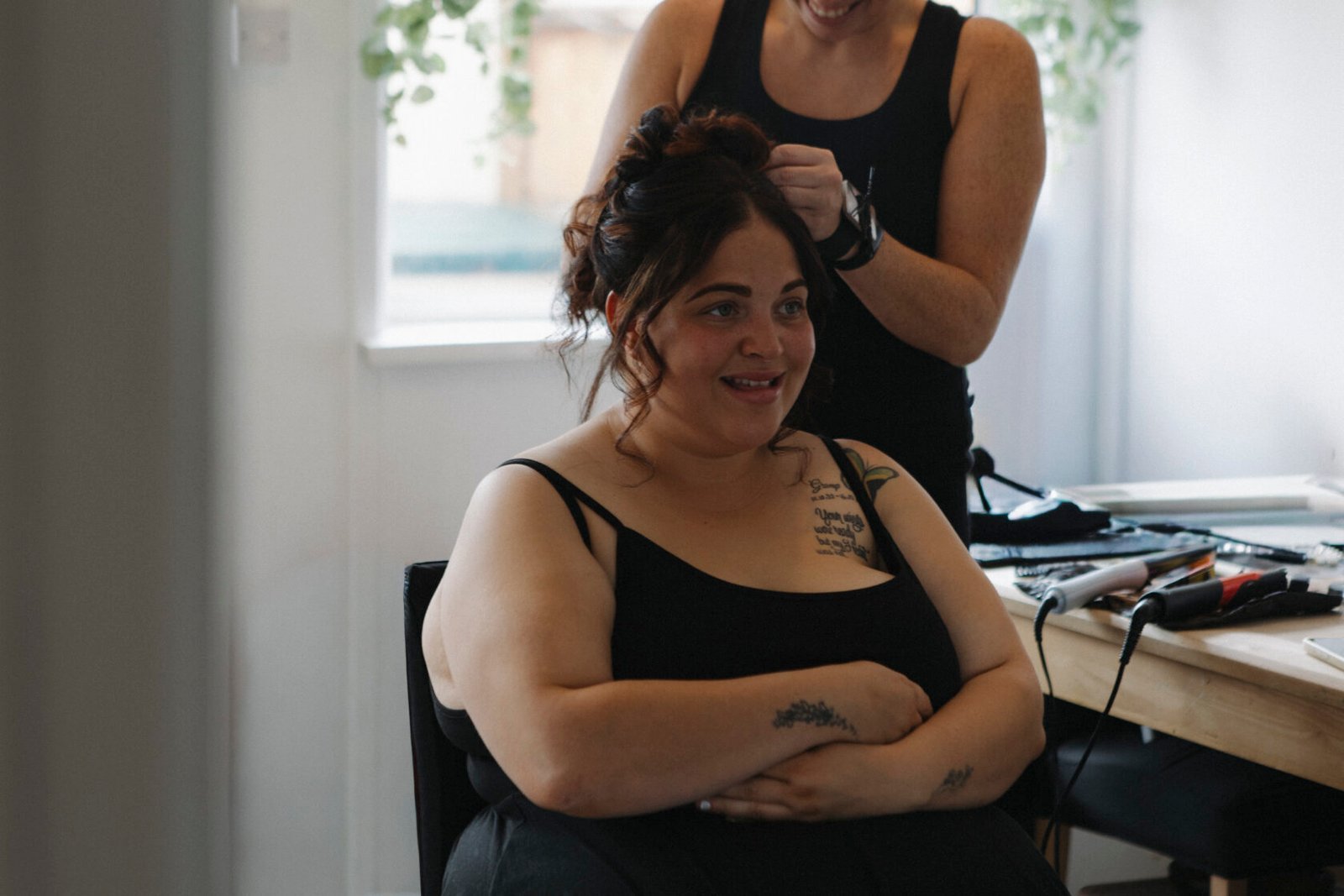 Bridal hair preparation