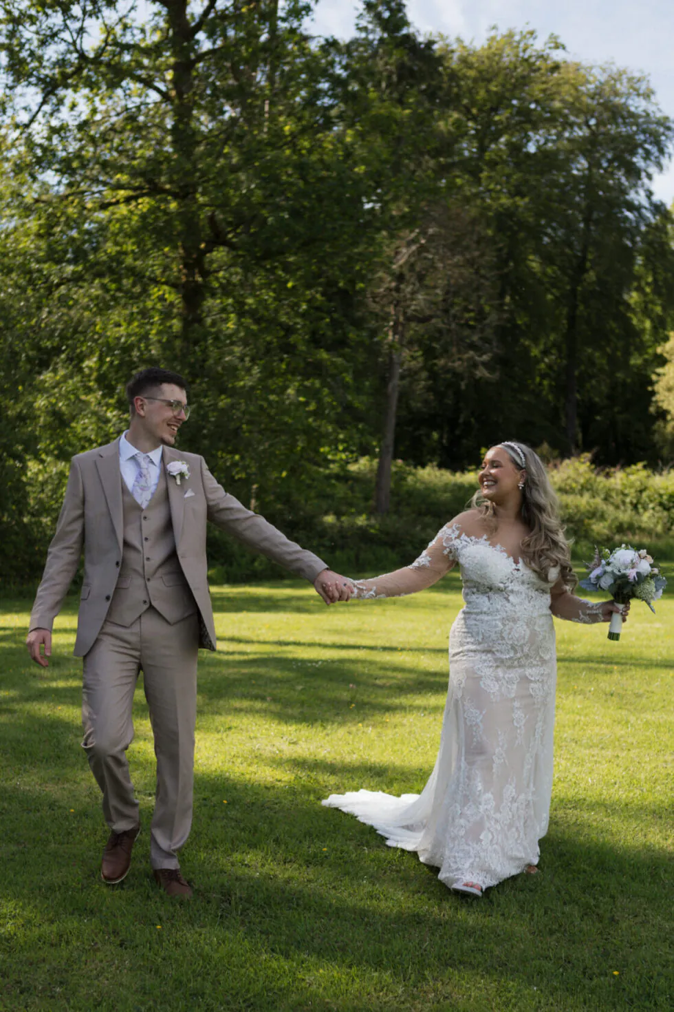 Wedding couple garden